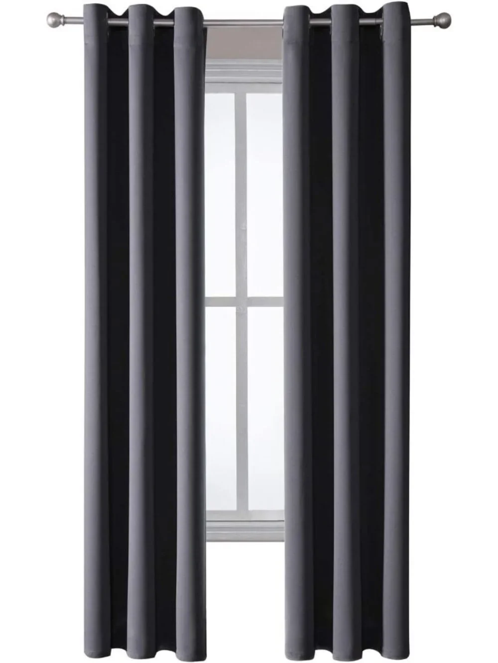 Thermal Insulated Blackout Curtains - Room Darkening Grommet Panels Set (Dark